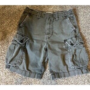 American Eagle Mens Cargo Shorts 30 Streetwear Distressed Vtg Heavy Y2K Army